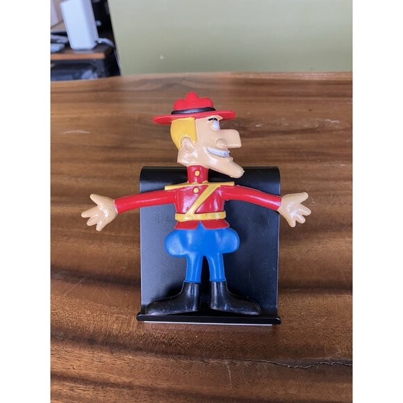 1985 JESCO 5” Dudley-Do-Right Rocky And Bullwinkle Rubber Bendable Figure - Picture 1 of 13